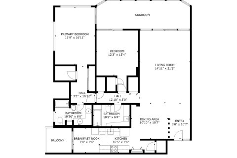 Copropriété à vendre à Miami, Floride: 2 chambres, 155.52 m2 № 1093327 - photo 1