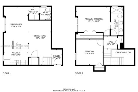 Copropriété à louer à Coral Gables, Floride: 2 chambres, 92.34 m2 № 1356992 - photo 13