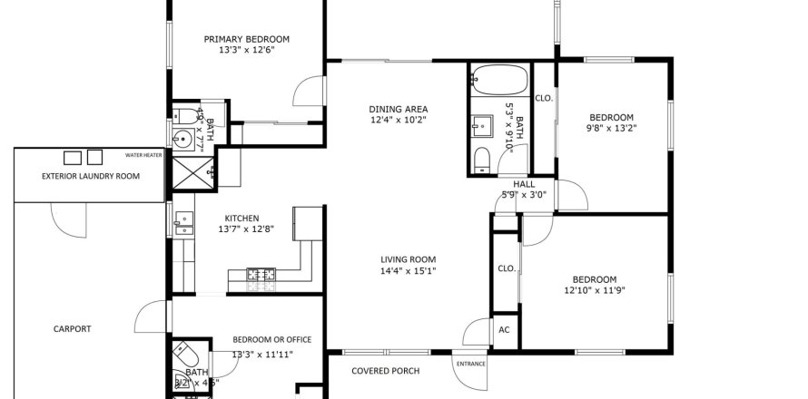 House in West Palm Beach, Florida 4 bedrooms, 164.81 sq.m. № 1036100