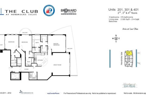 Condo in Fort Lauderdale, Florida, 3 bedrooms  № 1065556 - photo 1