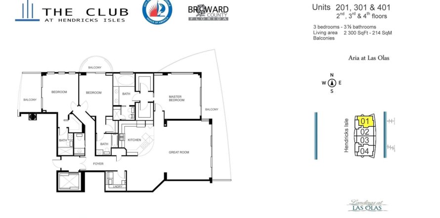 Condo in Fort Lauderdale, Florida, 3 bedrooms  № 1065556