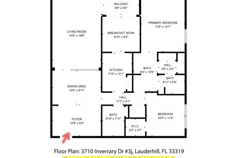 Condominio en venta en Lauderhill, Florida, 2 dormitorios, 117.06 m2 № 1044184 - foto 1