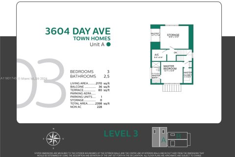 Townhouse in Miami, Florida 3 bedrooms, 201.6 sq.m. № 1217022 - photo 16