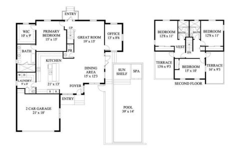 House in West Palm Beach, Florida 4 bedrooms, 233.56 sq.m. № 1226946 - photo 1