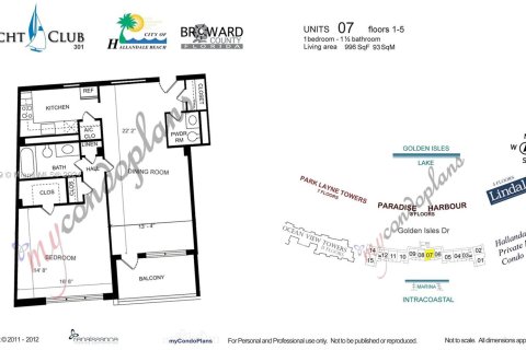 Condominio en venta en Hallandale Beach, Florida, 1 dormitorio, 92.53 m2 № 1348394 - foto 26