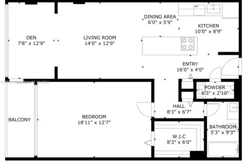 Condominio en venta en Hallandale Beach, Florida, 1 dormitorio, 85.01 m2 № 1397349 - foto 15